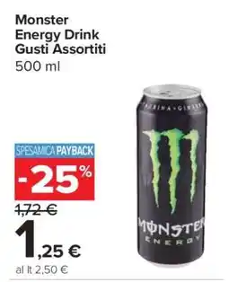 Carrefour Monster Energy Drink Gusti Assortiti offerta