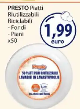 Acqua & Sapone PRESTO Piatti Riutilizzabili Riciclabili offerta