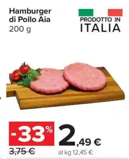 Carrefour HAMBURGER DI POLLO AIA offerta