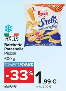 Carrefour Barchette Patasnella Pizzoli offerta