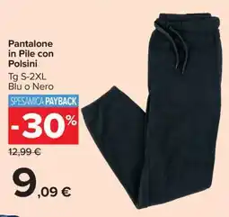 Carrefour Pantalone in Pile con Polsini offerta