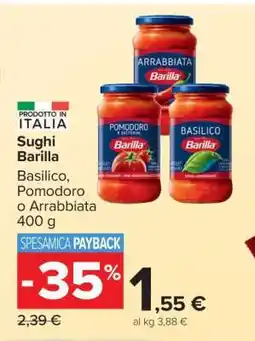 Carrefour Sughi Barilla offerta