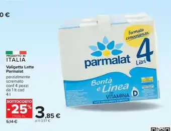 Carrefour Valigetta Latte Parmalat offerta