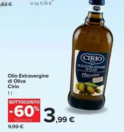 Carrefour OLIO EXTRAVERGINE DI OLIVA CIRIO offerta