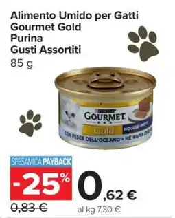 Carrefour Alimento Umido per Gatti Gourmet Gold Purina Gusti Assortiti offerta