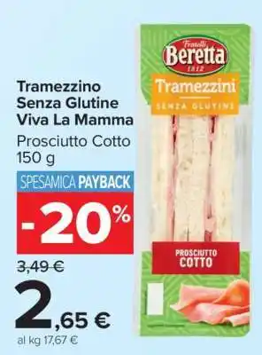 Carrefour Tramezzino Senza Glutine Viva La Mamma offerta