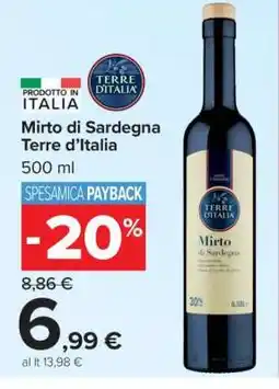 Carrefour Mirto di Sardegna Terre d’Italia offerta