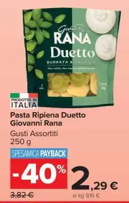 Carrefour Pasta Ripiena Duetto Giovanni Rana offerta