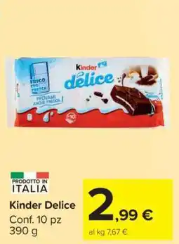 Carrefour Kinder Delice offerta