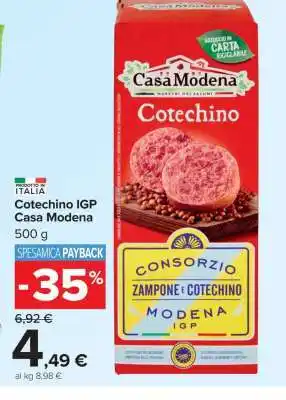 Carrefour Cotechino IGP Casa Modena offerta