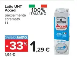 Carrefour Latte UHT Accadì offerta