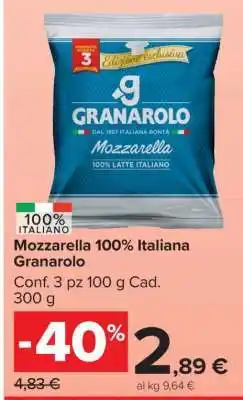 Carrefour Mozzarella 100% Italiana Granarolo offerta