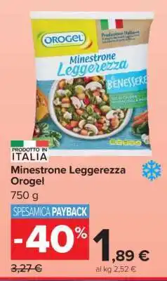 Carrefour Minestrone Leggerezza Orogel offerta