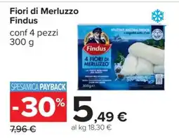 Carrefour FIORI DI MERLUZZO FINDUS offerta