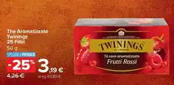 Carrefour The Aromatizzato Twinings 25 Filtri offerta