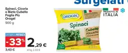 Carrefour Spinaci, Cicoria o Bieta Cubello Foglia Più Orogel offerta