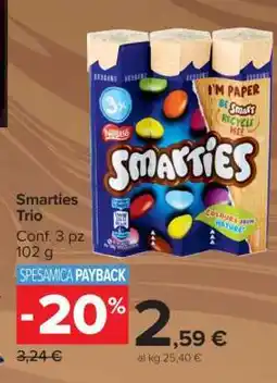 Carrefour Smarties Trio offerta