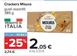 Carrefour CRACKERS MISURA offerta