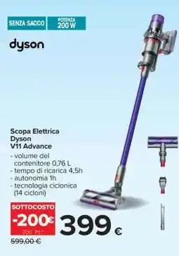 Carrefour Scopa Elettrica Dyson V11 Advance offerta