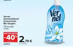 Carrefour Vernel Ammorbidente Concentrato Blu Oxygen offerta