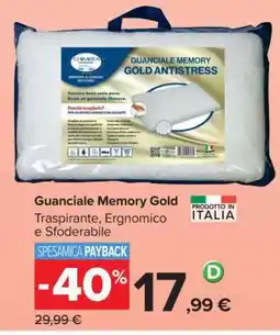 Carrefour Guanciale Memory Gold offerta