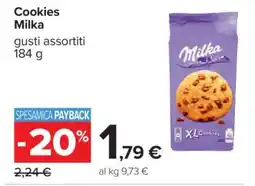 Carrefour COOKIES MILKA offerta