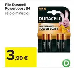 Carrefour Pile Duracell Powerboost B4 offerta