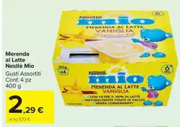 Carrefour Merenda al Latte Nestlè Mio offerta