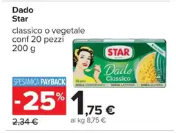 Carrefour Dado Star offerta
