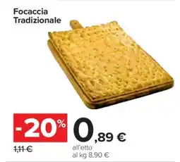 Carrefour Focaccia Tradizionale offerta