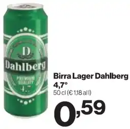 In'S Mercato Birra Lager Dahlberg 4,7° offerta
