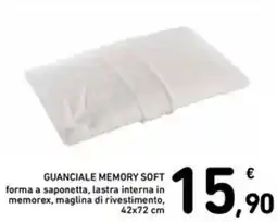 Spazio Conad Guanciale memory soft forma a saponetta, lastra interna in memorex, maglina di rivestimento, offerta