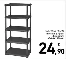 Spazio Conad Scaffale HELIOS in resina, 5 ripiani dimensioni offerta