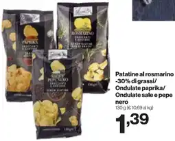 In'S Mercato Patatine al rosmarino -30% di grassi/ Ondulate paprika/ Ondulate sale e pepe nero offerta