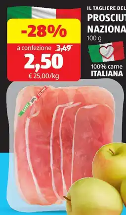 ALDI IL TAGLIERE DEL RE prosciutto crudo nazionale offerta