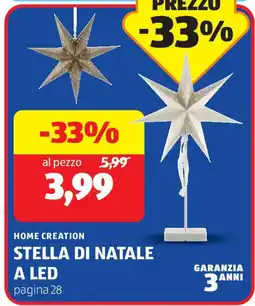 ALDI HOME CREATION stella di natale a led pagina 28 offerta