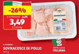 ALDI IL PODERE sovracosce di pollo offerta