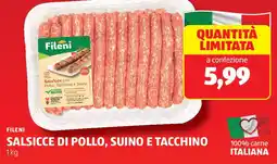 ALDI FILENI Salsicce di pollo, suino e tacchino offerta
