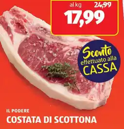 ALDI IL PODERE Costata di scottona offerta