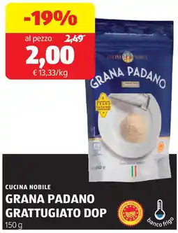ALDI CUCINA NOBILE Grana padano grattugiato dop offerta