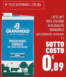Conad Latte uht 100% italiano alta qualità GRANAROLO offerta