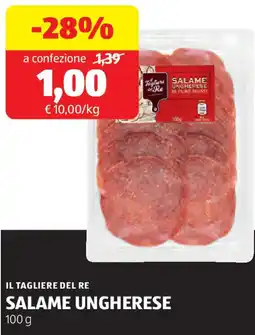 ALDI IL TAGLIERE DEL RE Salame ungherese offerta