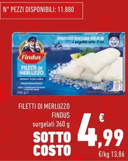 Conad Filetti di merluzzo FINDUS offerta