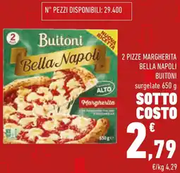 Conad 2 pizze margherita bella napoli BUITONI offerta