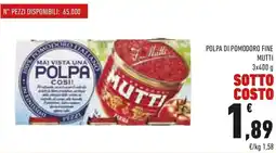 Conad Polpa di pomodoro fine MUTTI offerta