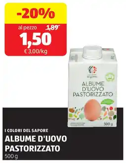 ALDI I COLORI DEL SAPORE albume d'uovo pastorizzato offerta