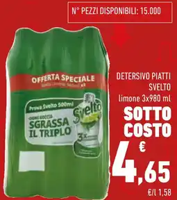 Conad Detersivo piatti SVELTO offerta