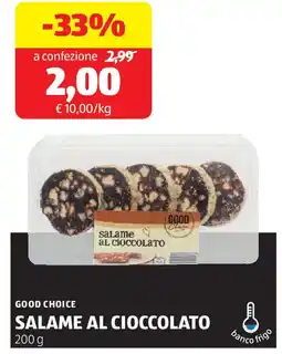 ALDI GOOD CHOICE Salame al cioccolato offerta