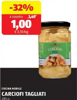 ALDI CUCINA NOBILE Carciofi tagliati offerta