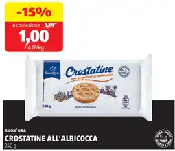 ALDI BUON'ORA crostatine all'albicocca offerta